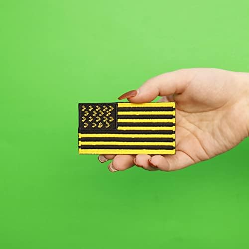 Флаг на САЩ, Питсбърг, Черно-Жълто Футболна Нашивка, Пародийно Бродирани Желязо