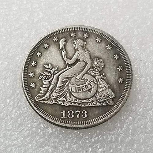 1873 Американската Безплатна Копирни Монета Morgan Възпоменателна Монета Американска Монета Творчески Забавен Скитник Никелова Услуги
