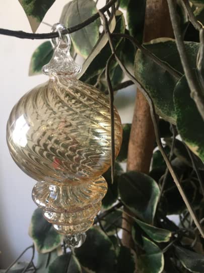 Висящи златни стъклени декорации за коледната елха|Коледна украса| Коледни декорации за всекидневна|кухненски и мил подарък за рождения