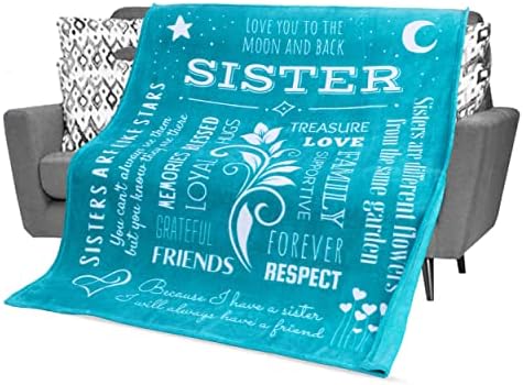 Подарък за сестра Одеяло, Ден на майката, Подарък за рожден Ден на сестрите от сестри, Поздравете сестра честит рожден Ден с помощта