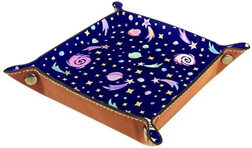 Lyetny Doodle Космически Планети Звезди и Галактики Органайзер Тава Кутия За Съхранение на Нощни Caddy Тенис на Тава Чантата си