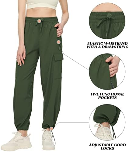 Панталони-карго FARUNGS Quick Dry Леки Тактически Туристически панталон с 5 джоба за жени, Еластична талия и водонепроницаемостью