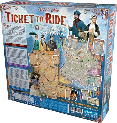 Допълнение към настолна игра Ticket to Ride France + Old West | Стратегия за маршрута на влака | Забавна Семейна игра за деца и