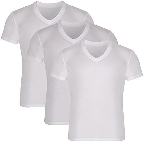 Мъжки t-shirt BAMBOOVEN с V-образно деколте – Висококачествена бамбук, супер Лека, Дишаща, Класическа тениска с V-образно деколте,