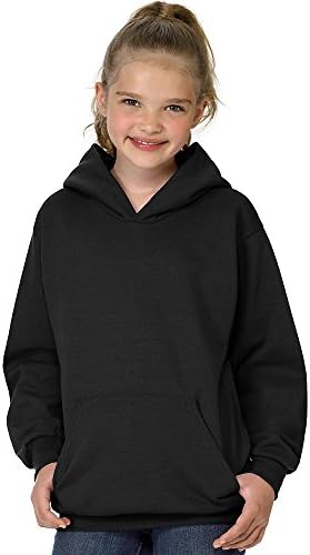 Младежки Пуловер с качулка Hanes ComfortBlend EcoSmart Черен