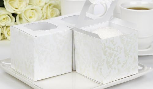 Кутии за кифли Hortense Б. Хюит за Сватбени аксесоари Перла украшение, Опаковка от 24 броя