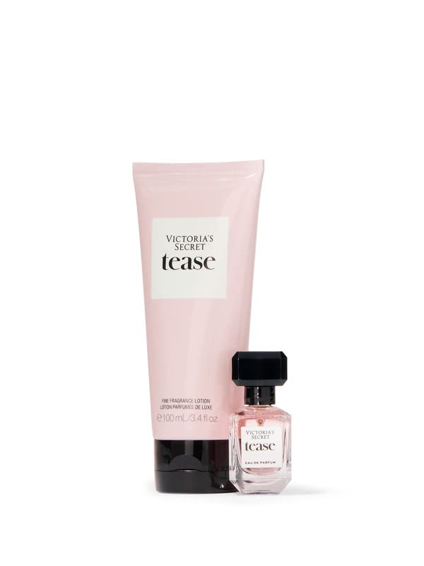 Подаръчен комплект на Victoria ' s Secret Tease Mini Fragrance Duo: Мини Парфюм вода и Лосион за пътуване
