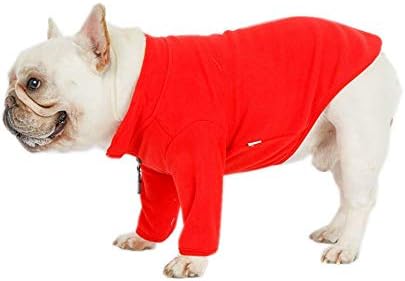 Leowow Палто с цип за домашни кучета, Hoody-яке за Малки, Средни и Големи Кучета Червен Цвят-MD