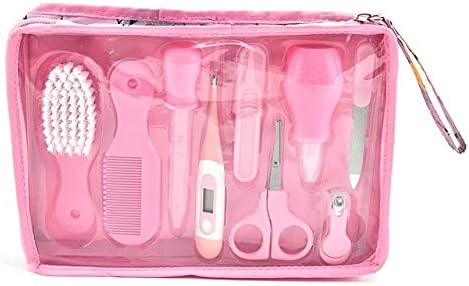 Комплект за грижа за детето XTYZIL ZQ Baby Care Маникюр, Електронен Термометър Девет комплекта (Розово) (Цвят: розов)