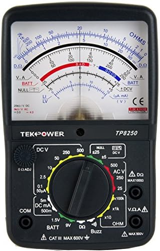 Аналогови Мултиметри Tekpower TP8250 с НУЛЕВ Средно положение 0 За измерване на вариации