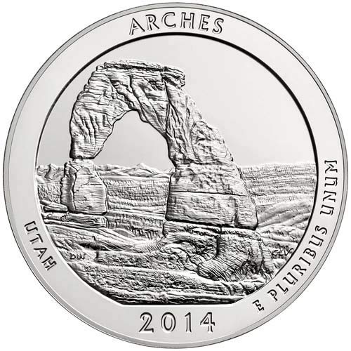 2014 S BU Свод Национален парк в Юта NP Quarter Choice Необращенный монетен двор на САЩ