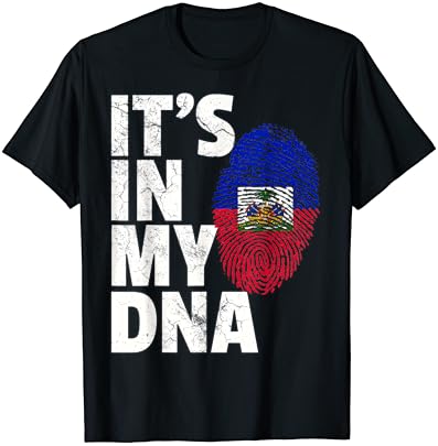 ТОВА е В МОЯТА ДНК, Тениска с гаитянским Флага Хаити, Подарък Тениска Pride Country