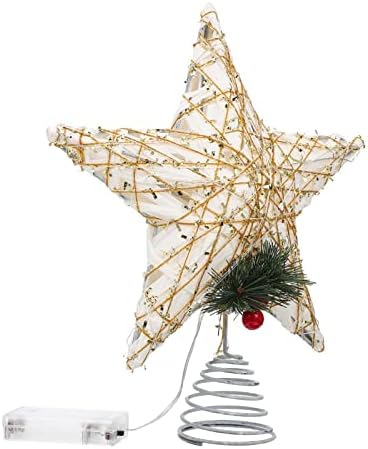 SOIMISS Коледен Декор Звезда Коледно Дърво в цилиндър с оглед на 3D Звезда Върхът на Дървото Блестяща Празнична Парти Украса на