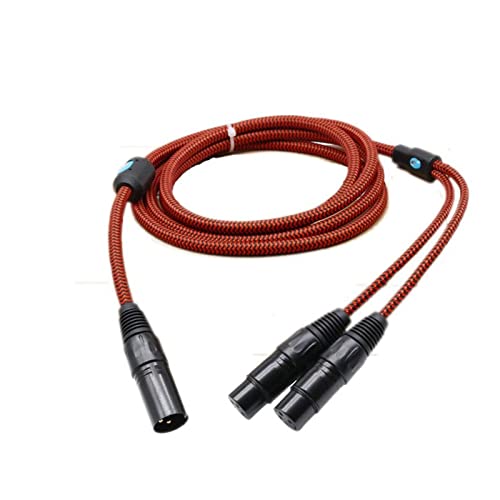 Аудио кабел, съвместим със звуков миксера и усилване, обикновен 3-пинов XLR за две съединители XLR, Разветвительный кабел със златно