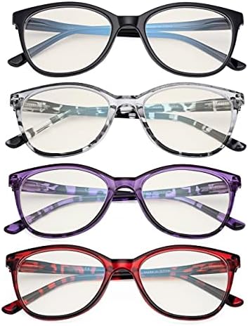 Eyekepper 4 Опаковки Големи Очила за четене - Ридеры с дизайн на Котешко око за жените, които Четете
