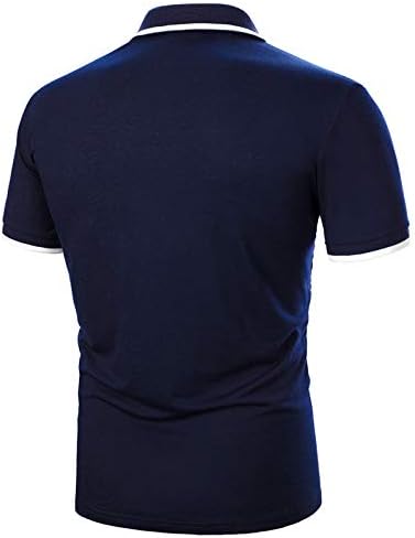 Мъжка риза NEARTIME Класическа в памучна Риза с къси ръкави, С Къси ръкави и Ревера Свободно, Намаляване, Удобен Топ Копчета