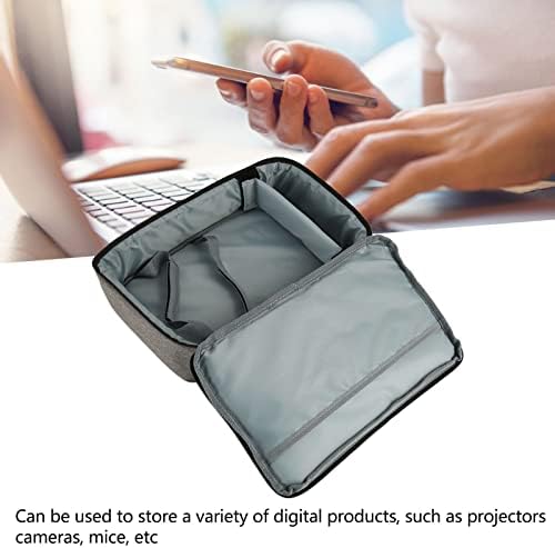 Чанта за проектор, Лаптоп чанта за проектор с размер на 13,6 Х 7,9 Х 4 инча, от Нейлонового материал, със Здрава дръжка, Регулируеми