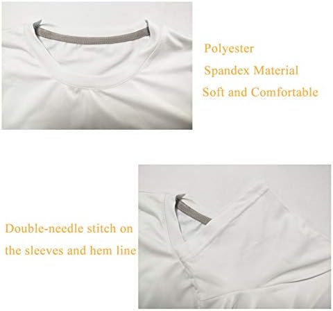 Тениска UZZUHI Гонче, Тениска за момчета 5-6 Размер с къс ръкав и кръгло деколте с Хубав принтом Кучета, бели тениски за активни