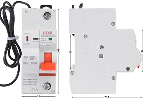 MAMZ YCB9ZF-100W 1P WiFi интелигентен автоматичен прекъсвач за Защита от късо съединение Интелигентен превключвател за повторно