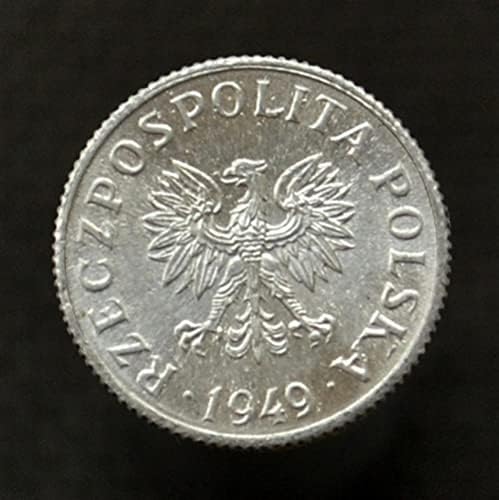 Полска монета 1 Гроссен, 1949 година, Алуминиева монета на един випуск 14.7 mm