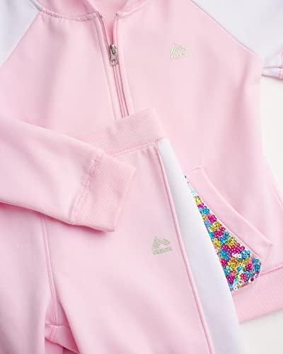 Комплект за бягане за момичета RBX - Руното hoody и спортни панталони от 2 теми, спортен костюм (4-12)