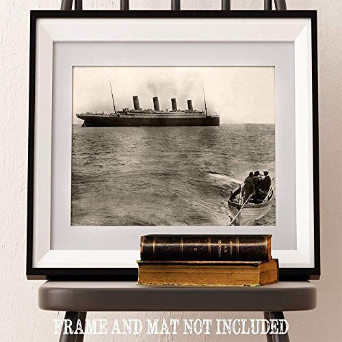 Последната известна снимка на Титаник - Арт принт 11x14 без рамка - Чудесен подарък и декор за любителите на историята и круизни