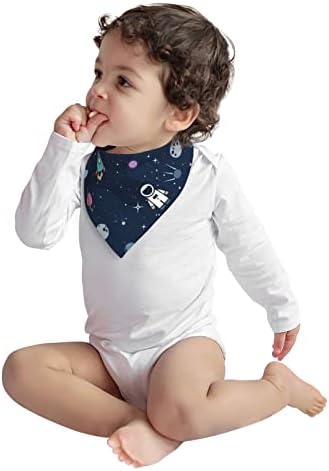 Augenstern Памучни Бебешки Лигавници Космически Астронавт Ракета Galaxy Детска Кърпа Лигавници За Никнене На Млечни Зъби Хранително-Вкусовата