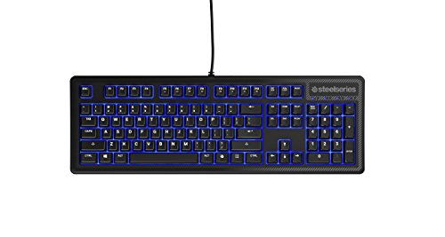SteelSeries Apex 100, Детска клавиатурата със синя подсветка, Напълно адаптивни, (PC / Mac) - Американска подредба