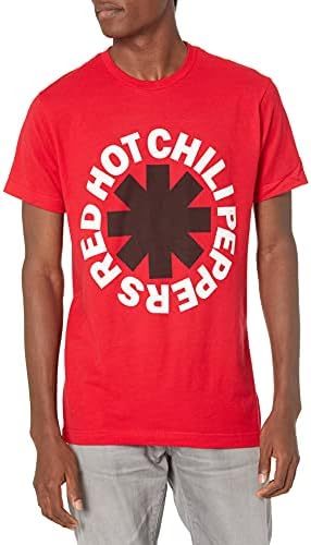Мъжки официална Черна звезда на Red Hot Chili Peppers в Червена тениска