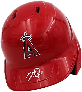 Червен шлем Майк Пъстърва с автограф от Los Angeles Rawlings Mach Pro