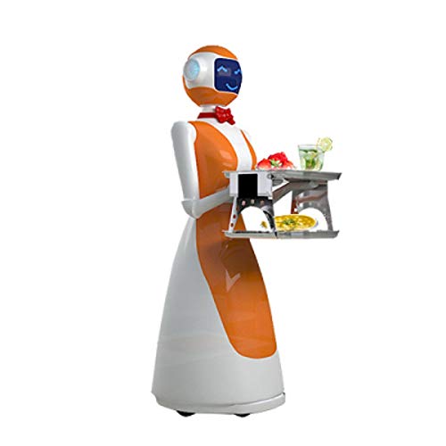 Робот-хуманоиден с изкуствен интелект, Робот-сервитьорката в Ресторанта, Робот за доставка на храна (в Червено)