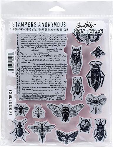 Ентомология Тим Хольца - Анонимни Самозалепващи Печати Stampers и Набор от клишета Sizzix Framelits - Комплект от две части