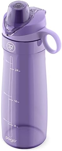 Пластмасова бутилка за вода Пого с капак и дръжка за носене, Множество, Не съдържа BPA, могат да се мият в съдомиялна машина, идеална